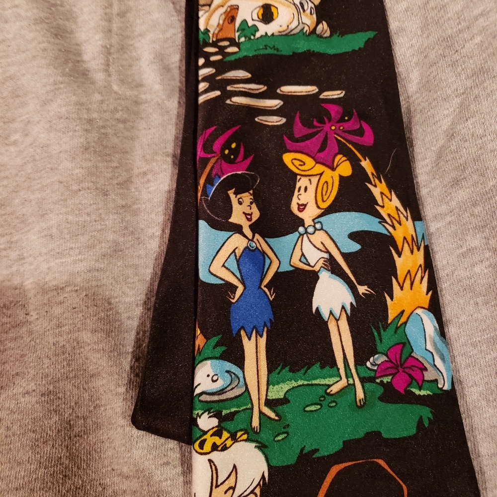 Flintstones tie vintage. Euc